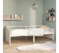 Berkfield 3-Seater Day Bed White Solid Pinewood 90X200 Cm