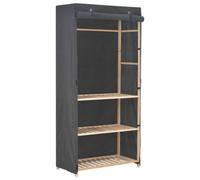 Berkfield 3-Tier Wardrobe Grey 79X40X170 Cm Fabric