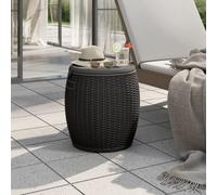 Berkfield 4-In-1 Garden Storage Box Black Polypropylene