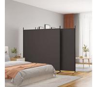 Berkfield 4-Panel Room Divider Brown 698X180 Cm Fabric