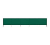 Berkfield 5-Panel Wind Screen Fabric 600X120 Cm Green