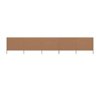 Berkfield 5-Panel Wind Screen Fabric 600X160 Cm Taupe