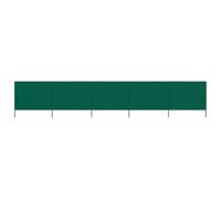 Berkfield 5-Panel Wind Screen Fabric 600X80 Cm Green