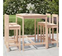 Berkfield 5 Piece Garden Bar Set Solid Wood Pine