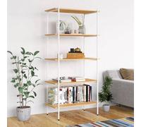 Berkfield 5-Tier Shelving Unit White And Oak 80X40X163 Cm