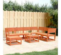 Berkfield 7 Piece Garden Lounge Set Wax Brown Solid Wood Pine