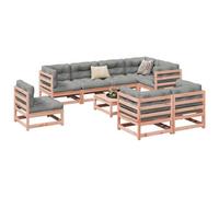 Berkfield 9 Piece Garden Sofa Set Solid Wood Douglas Fir