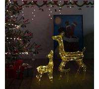 Berkfield Acrylic Reindeer Family Christmas Decoration 160 Led Warm White