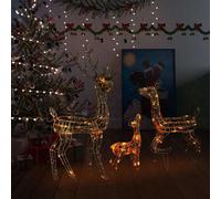 Berkfield Acrylic Reindeer Family Christmas Decoration 300 Led Colourful