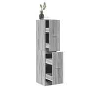Berkfield Apothecary Cabinet Grey Sonoma 30X41X144.5 Cm Engineered Wood