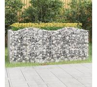 Berkfield Arched Gabion Raised Bed 200X100X100 Cm Galvanised Iron