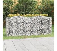 Berkfield Arched Gabion Raised Bed 200X50X100 Cm Galvanised Iron