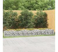 Berkfield Arched Gabion Raised Bed 400X50X50 Cm Galvanised Iron