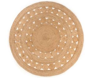 Berkfield Area Rug Braided Design Jute 210 Cm Round