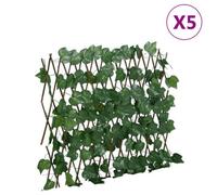 Berkfield Artificial Grape Leaf Trellis Expandable Green 5 Pcs 190X60 Cm