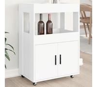Berkfield Bar Cart White 60X39.5X89 Cm Engineered Wood