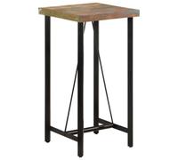 Berkfield Bar Table 55X55X107 Cm Solid Wood Reclaimed And Iron