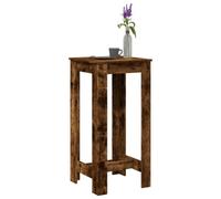 Berkfield Bar Table Smoked Oak 51X50X103.5 Cm Engineered Wood