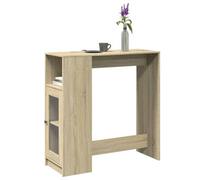 Berkfield Bar Table With Racks Sonoma Oak 101X40X103.5 Cm Engineered Wood