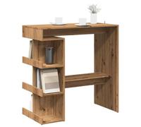 Berkfield Bar Table With Storage Rack Artisan Oak 100X50X101.5 Cm