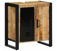 Berkfield Bathroom Cabinet 55X35X60 Cm Solid Wood Rough Mango