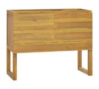 Berkfield Bathroom Cabinet 90X45X75 Cm Solid Wood Teak