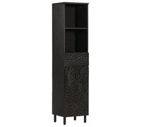 Berkfield Bathroom Cabinet Black 38X33X160 Cm Solid Wood Mango