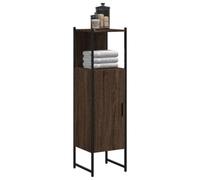 Berkfield Bathroom Cabinet Brown Oak 33X33X120.5 Cm Engineered Wood