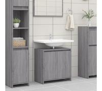 Berkfield Bathroom Cabinet Grey Sonoma 60X33X61 Cm Engineered Wood