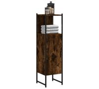 Berkfield Bathroom Cabinet Smoked Oak 33X33X120.5 Cm Engineered Wood