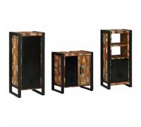 Berkfield Bathroom Furniture Set 3 Pcs Multicolour Solid Reclaimed Wood