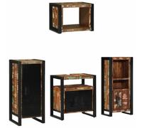 Berkfield Bathroom Furniture Set 4 Pcs Multicolor Solid Reclaimed Wood