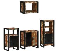 Berkfield Bathroom Furniture Set 4 Pcs Multicolour Solid Reclaimed Wood