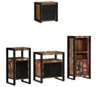 Berkfield Bathroom Furniture Set 4 Pcs Multicolour Solid Reclaimed Wood