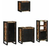 Berkfield Bathroom Furniture Set 4 Pcs Multicolour Solid Reclaimed Wood
