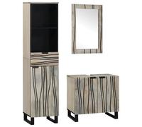 Berkfield Bathroom Furniture Set With Drawer 3 Pcs White 38 X 33 X 160 Cm