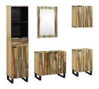 Berkfield Bathroom Furniture Set With Drawer 5 Pcs Brown 38 X 33 X 160 Cm