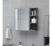 Berkfield Bathroom Mirror Cabinet Grey Sonoma 62.5X20.5X64 Cm Engineered Wood
