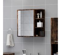 Berkfield Bathroom Mirror Cabinet Smoked Oak 62.5X20.5X64Cm Engineered Wood