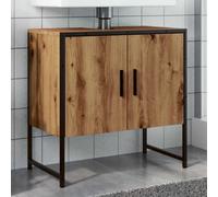 Berkfield Bathroom Sink Cabinet Artisan Oak 60X33X60 Cm Engineered Wood