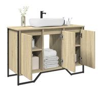 Berkfield Bathroom Sink Cabinet Sonoma Oak 91X35X60 Cm Engineered Wood