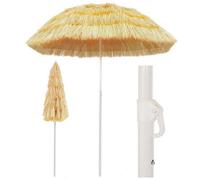 Berkfield Beach Umbrella Natural 180 Cm Hawaii Style