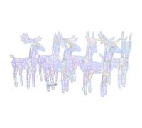 Berkfield Beautiful Christmas Reindeers 6 Pcs Multicolour 240 Leds Acrylic