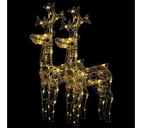 Berkfield Beautiful Reindeer Christmas Decorations 2 Pcs 60X16X100 Cm Acrylic