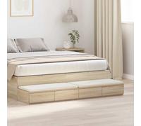 Berkfield Bed Drawers Sonoma Oak 150X36,5X16,5 Cm Engineered Wood