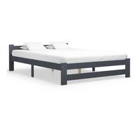 Berkfield Bed Frame Dark Grey Solid Pine Wood 160X200 Cm