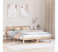 Berkfield Bed Frame Natural Pine Wood 150 X 200 Cm Simplistic Bed Frame