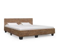 Berkfield Bed Frame Natural Rattan 180X200 Cm 6Ft Super King