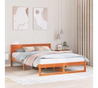 Berkfield Bed Frame Wax Brown Solid Pine Wood 150 X 200 Cm Rectangular