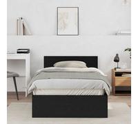 Berkfield Bed Frame With Headboard Black Oak 100 X 200 Cm Engineered Wood